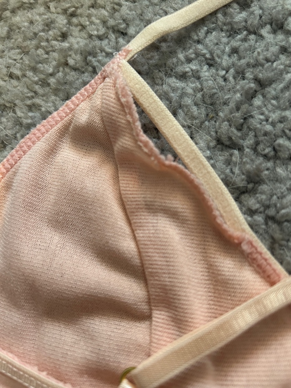 NWT $38 Free People Sheer Pink Frosting Bralette – Size L - Picture 8 of 8